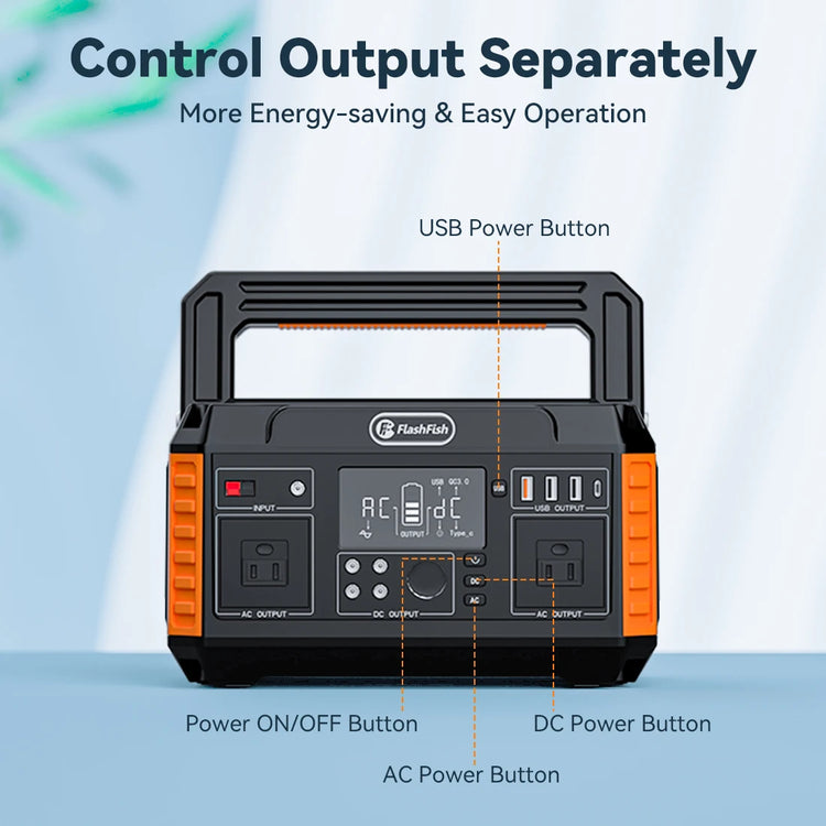 Flashfish 560W Power Station – CPAP & Outdoor Stroom | Survivalpoint - Survivalpoint.online