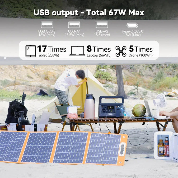 Flashfish 500W Power Station – 520Wh Solar Generator - Survivalpoint.online