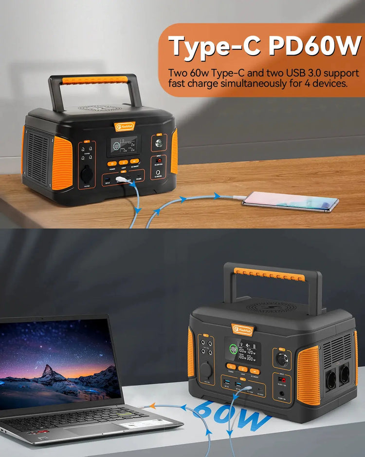 Flashfish J1000 PLUS 1000W – 932Wh Solar Generator met USB-C & DC - Survivalpoint.online