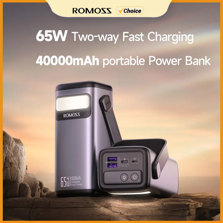 ROMOSS 65W Power Bank 40000mAh | Fast Charge voor Laptop - Survivalpoint.online