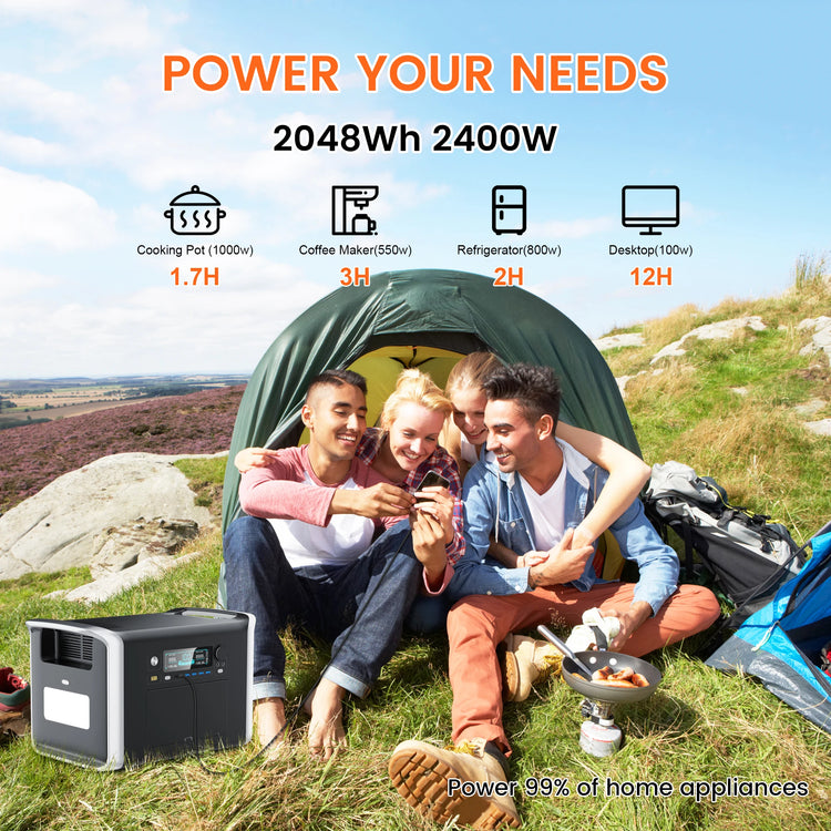 ALLPOWERS 2400W Draagbare Power Station 2048Wh LiFePO4 – 2 Uur Snelladen - Survivalpoint.online