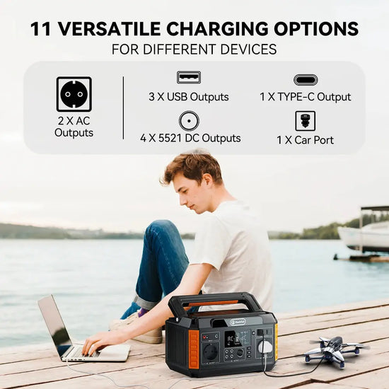 Flashfish 560W Power Station – Draagbare Zonnegenerator 520Wh - Survivalpoint.online