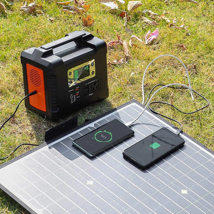 Flashfish 100W Opvouwbaar Zonnepaneel – 18V DC & 5V USB Output - Survivalpoint.online