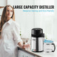 VEVOR 4L Waterdestilleerder – 750W RVS Waterzuiveringsapparaat met Glazen Karaf - Survivalpoint.online