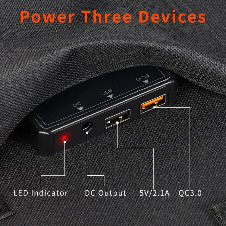 Flashfish 100W Opvouwbaar Zonnepaneel – 18V DC & 5V USB Output - Survivalpoint.online