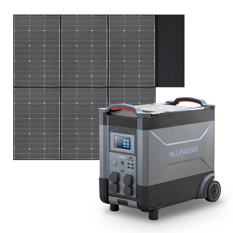 ALLPOWERS R4000 Power Station 3600Wh (4000W) + SP033 200W Zonnepaneel – Uitbreidbare Solargenerator - Survivalpoint.online