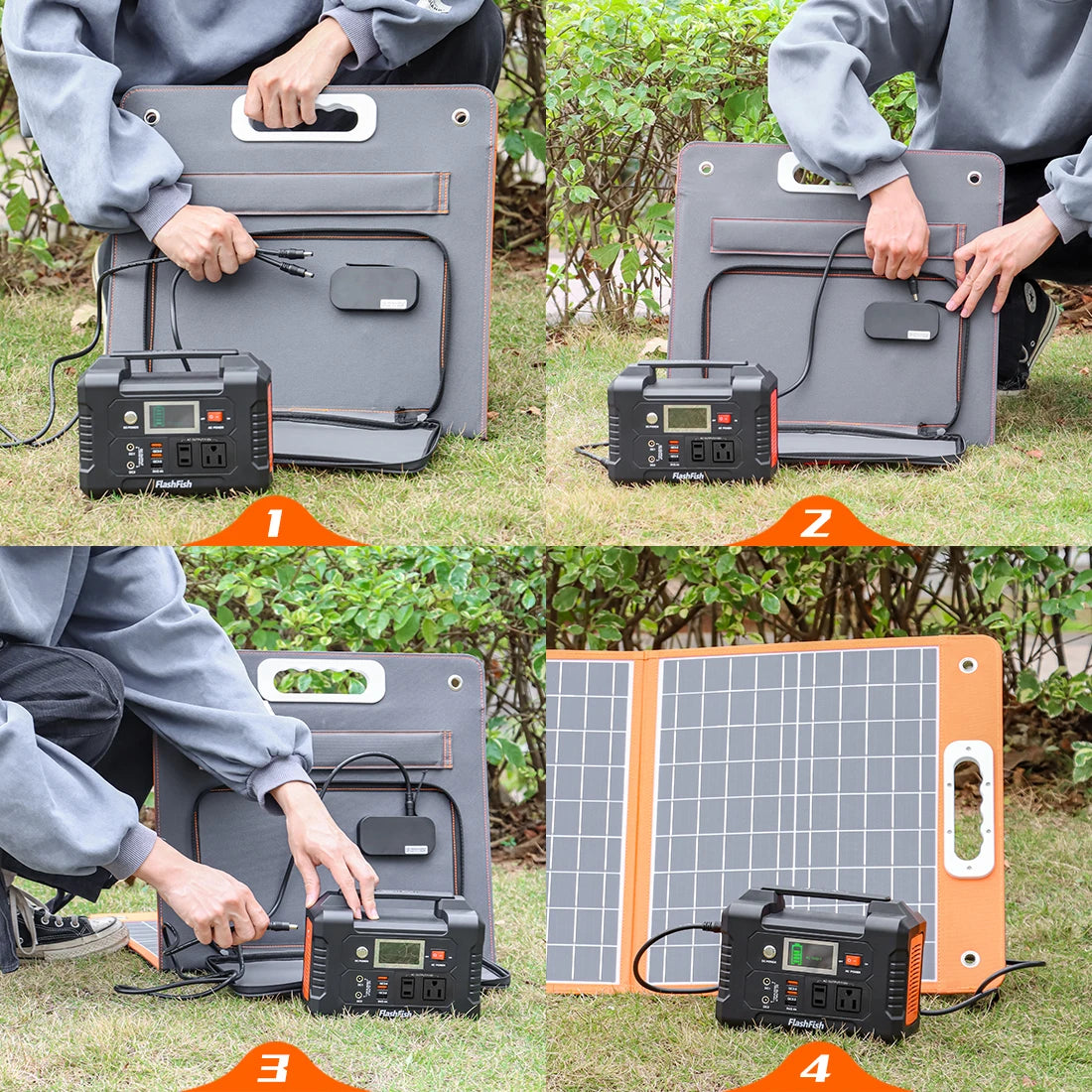 FlashFish E200 Power Station 200W – 151Wh met 60W/100W Zonnepaneel - Survivalpoint.online