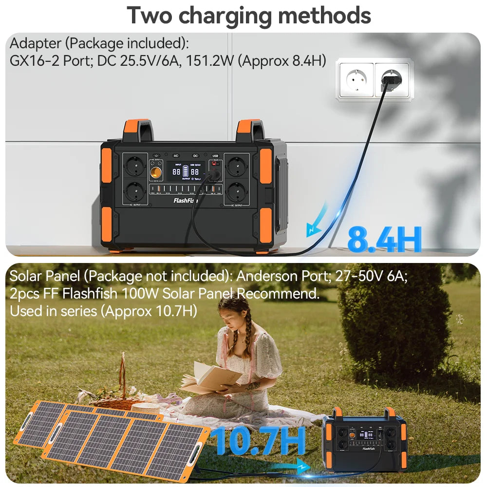 Flashfish 1000W Power Station – LiFePO4 | Survivalpoint