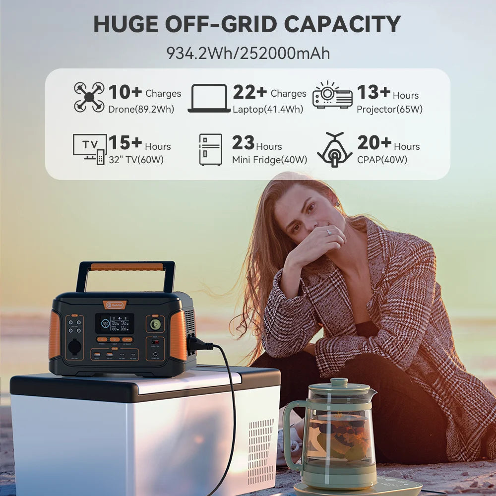 Flashfish 1000W Power Station – 932Wh Zonnegenerator - Survivalpoint.online