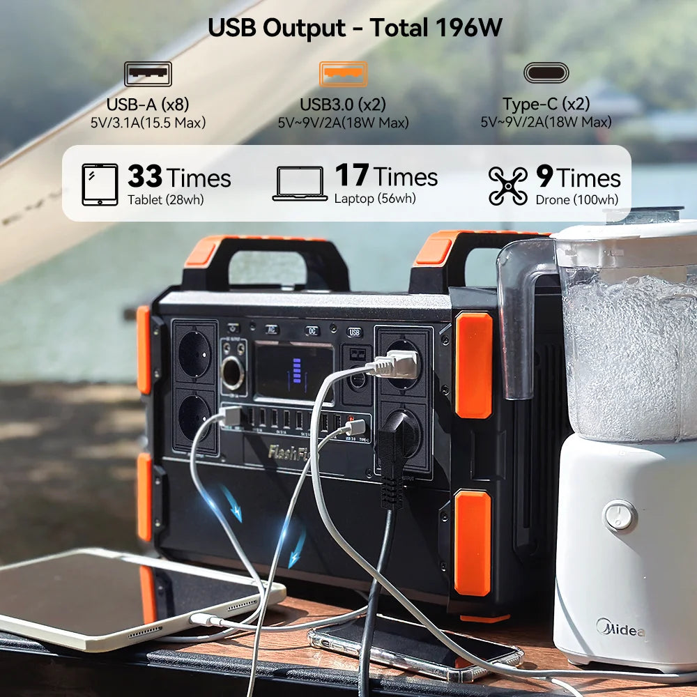 Flashfish 1000W Power Station – LiFePO4 | Survivalpoint