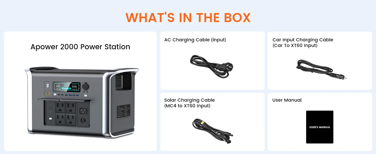 ALLPOWERS 2400W Draagbare Power Station 2048Wh LiFePO4 – 2 Uur Snelladen - Survivalpoint.online