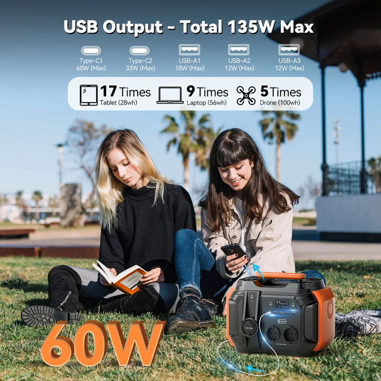FF Flashfish 500W Solar Generator 540Wh – Power Station voor Outdoor - Survivalpoint.online